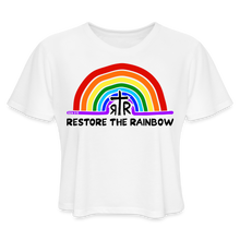 Load image into Gallery viewer, Women's Cropped T-Shirt - white